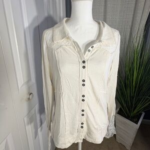 Free People Long Sleeve Button Up Shirt